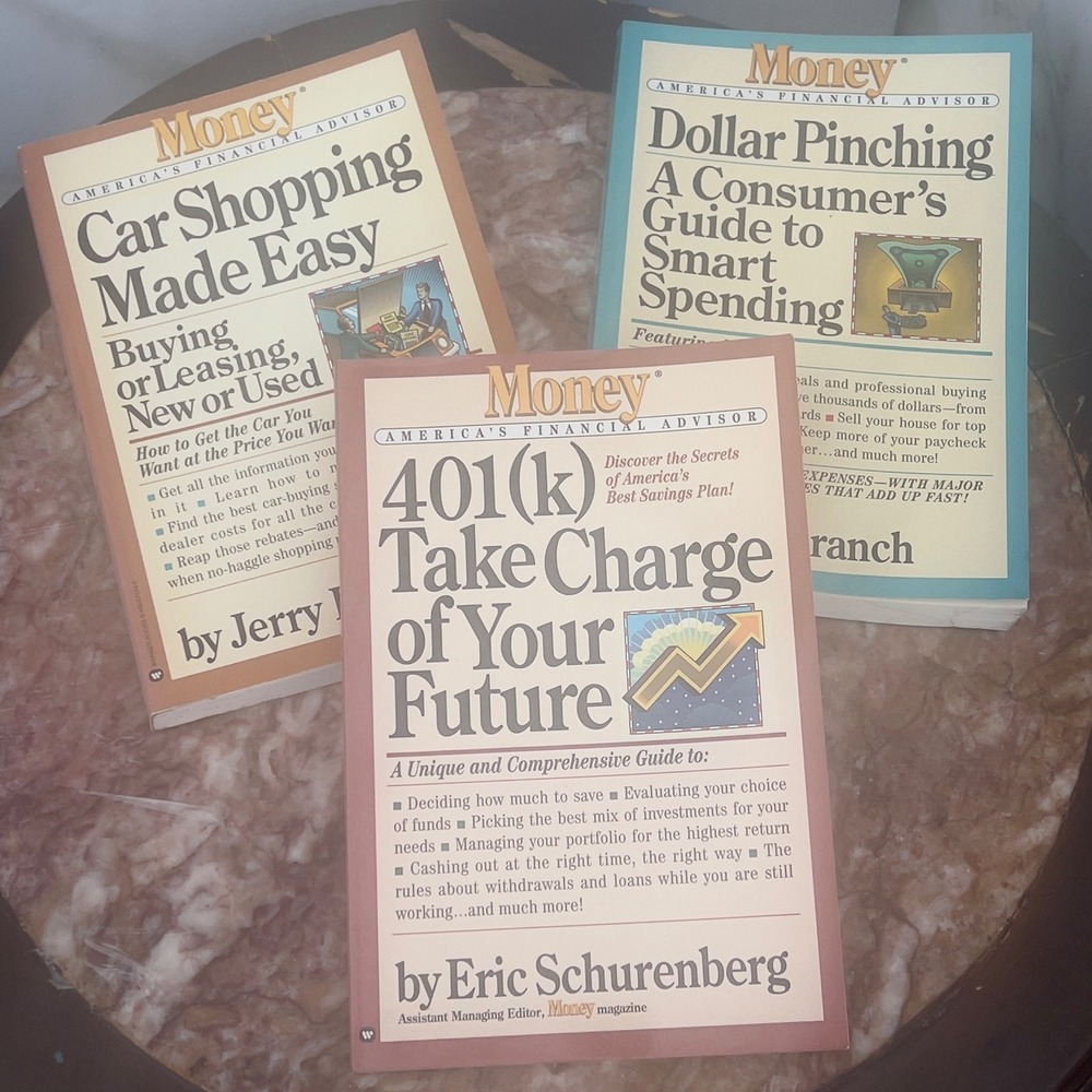 Money Magazine Vintage Finance Book Lot 401k Dollar Pinching Car Shopping 3 Pk